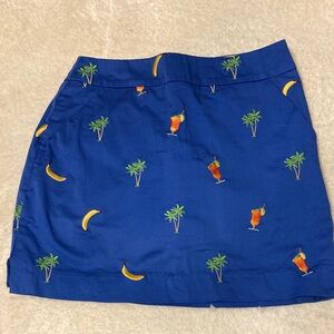 Loudmouth Blue Skort with Tropical Print Size 2 in new condition